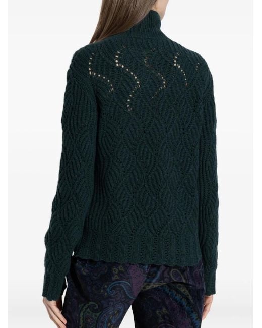 Etro Blue Cashmere Turtleneck