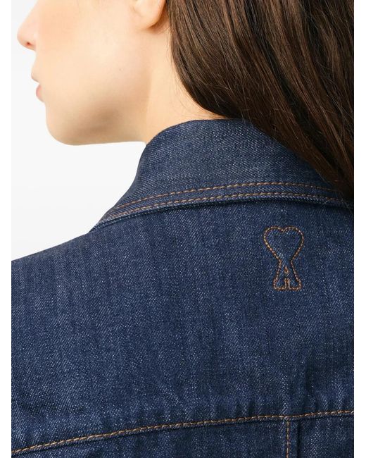 AMI Blue Sharp Collar Shirt