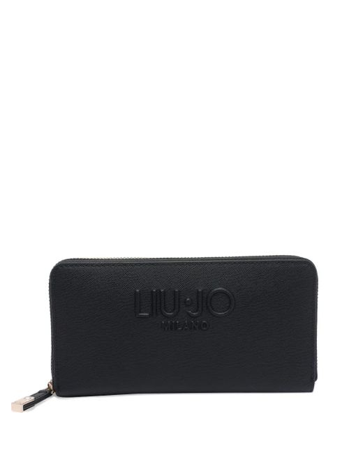 Liu Jo Black Logo-Embossed Wallet