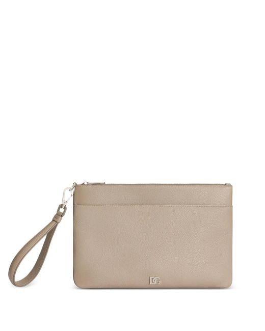 Dolce & Gabbana Natural Calfskin Toiletry Bag With Logo for men