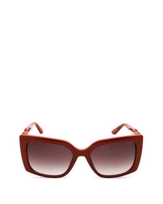 GUESS EYEWEAR Pink Rectangle-Frame Sunglasses