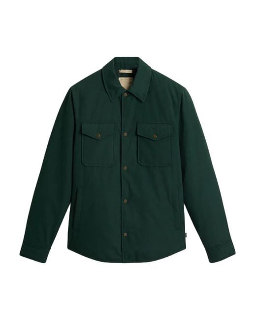 Woolrich メンズ グリーン フラップポケット ジャケット