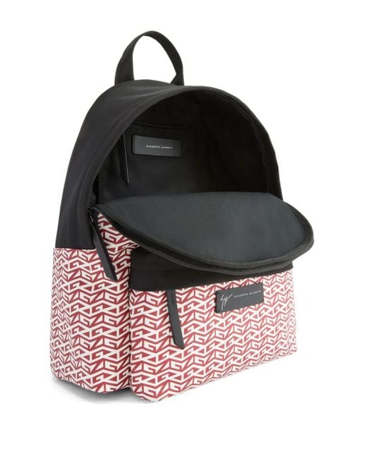 Giuseppe Zanotti Red Bud Monogram Backpack for men