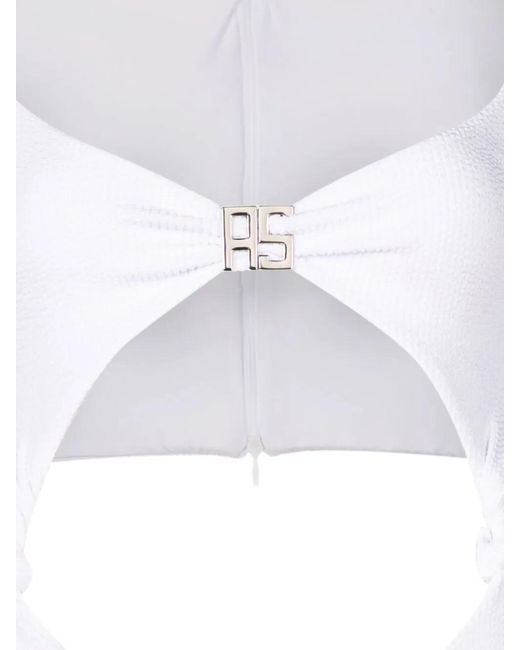 Amir Slama White Cut-Out Detail Swimsuit