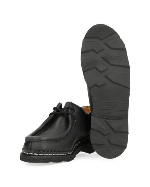 Paraboot Gray Michael Contrast-Stitch Derby Shoes