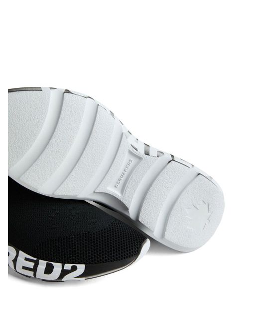 DSquared² Sock-Sneakers mit Logo-Print in Black für Herren