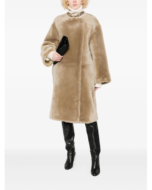 Totême Natural Shearling Coat