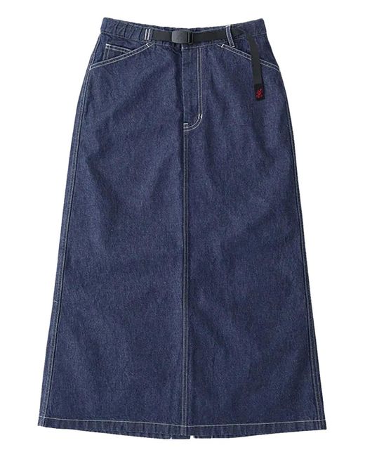 Gramicci Blue Sutter Denim Midi Skirt