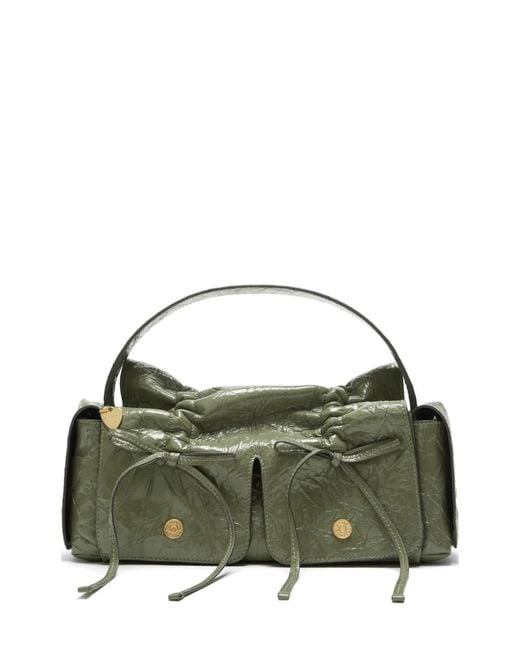 Acne Green Multipocket Shoulder Bag