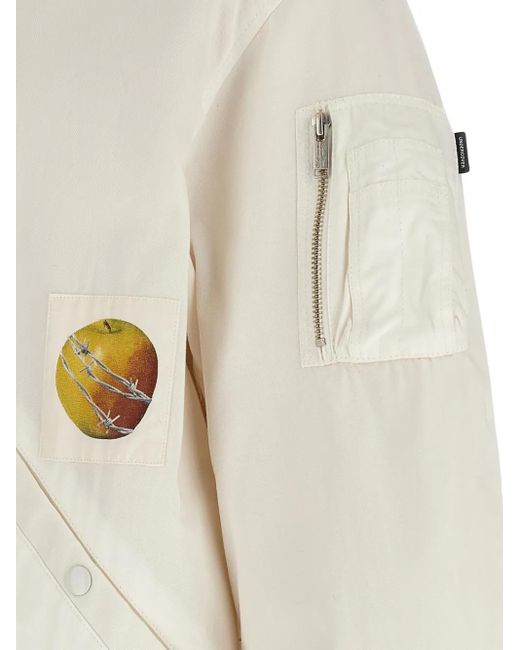 Undercover White Patch-Embellished Bomber Jacket for men