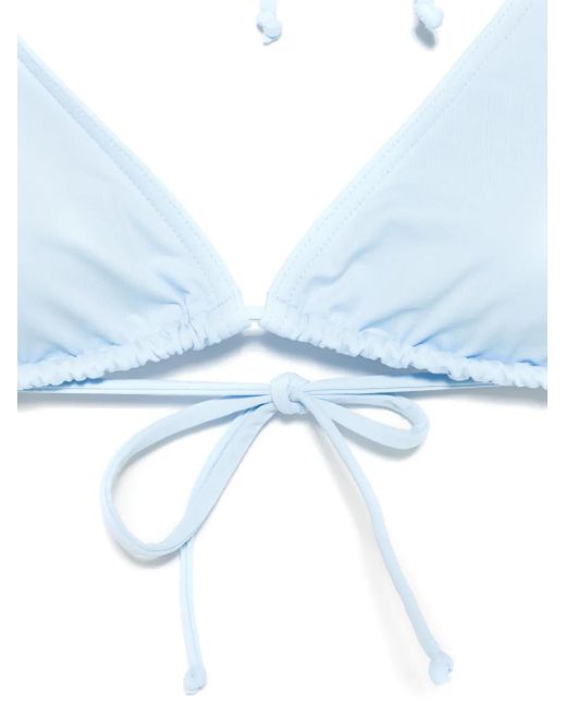 Mc2 Saint Barth Blue Triangle-Cup Bikini Top