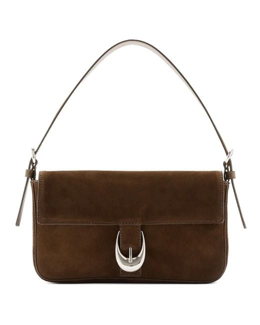 Staud Brown X Harlow Buckle Shoulder Bag