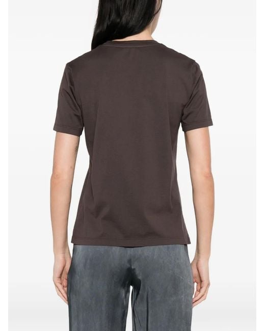 Roberto Collina Brown Crew-Neck T-Shirt