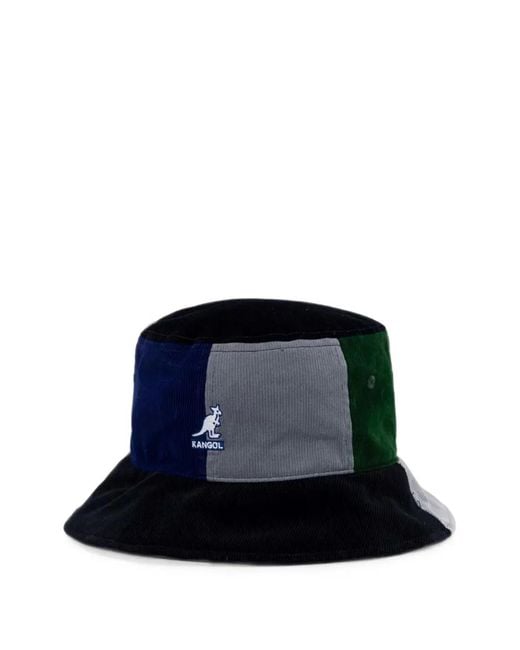 Kangol Blue Patchwork Corduroy Bucket Hat