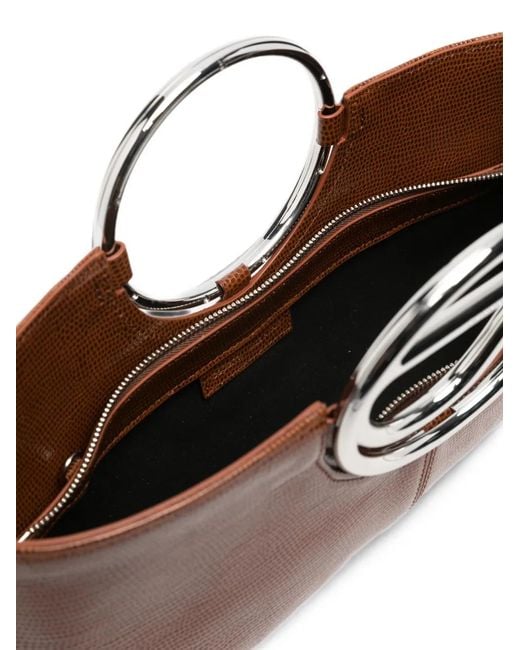 Coperni Brown Clutch Mit Eidechsen-Effekt