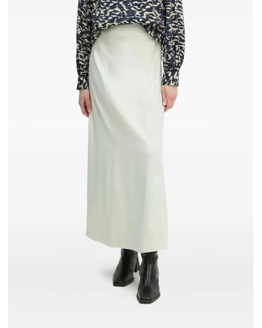 Aeron Midi-Rok Met Elastische Taille in het Natural
