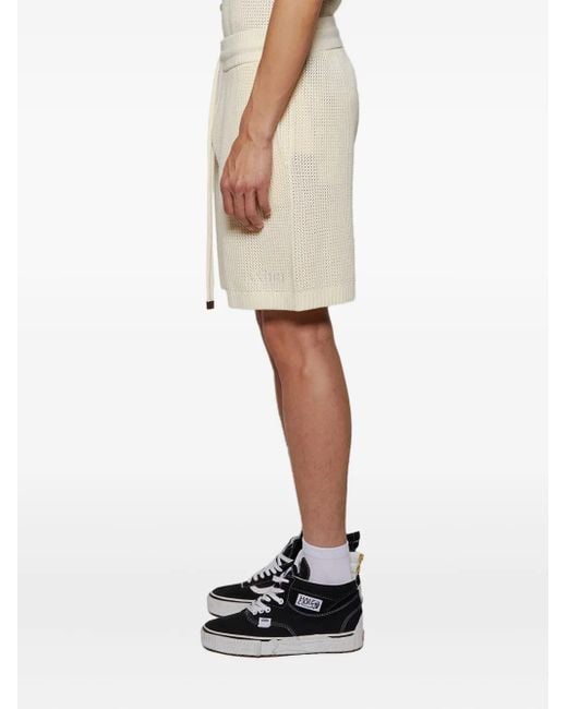 Amiri White Crochet Shorts for men