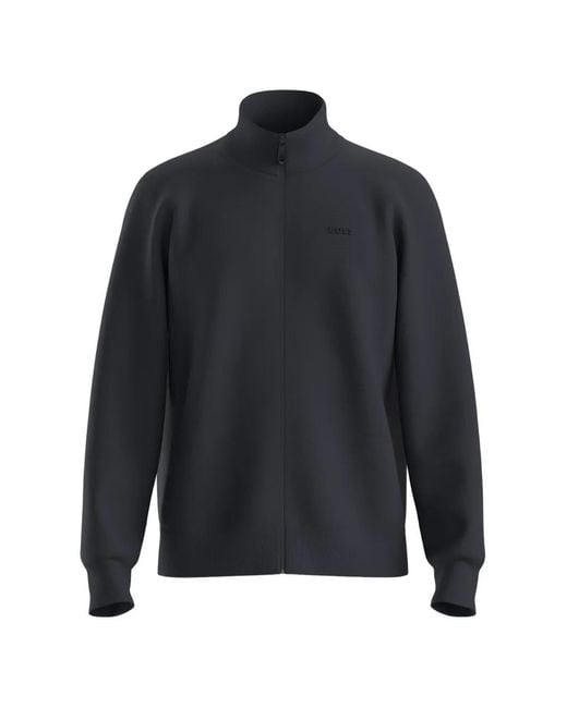 Boss Blue Zip-Up Sweatshirt for men