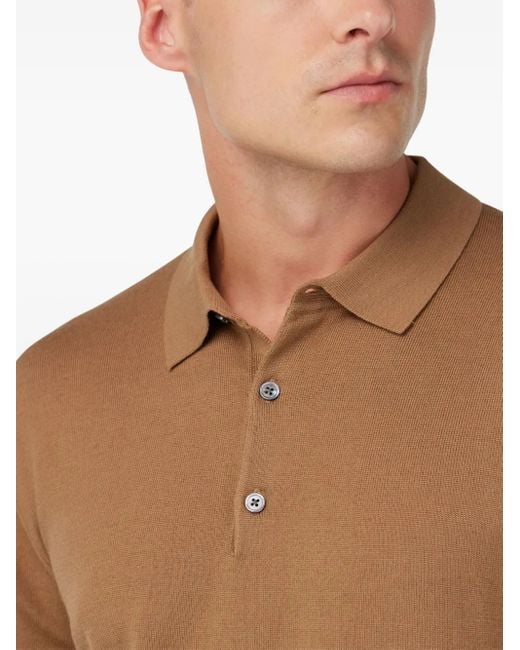 メンズ Boggi ウール ポロセーター Brown