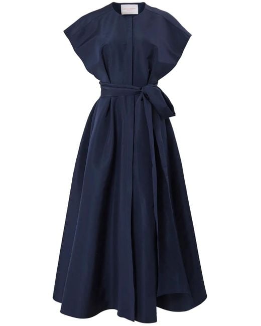 Carolina Herrera シルクマキシドレス Blue