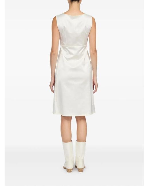 MM6 by Maison Margiela White Sleeveless Midi Dress
