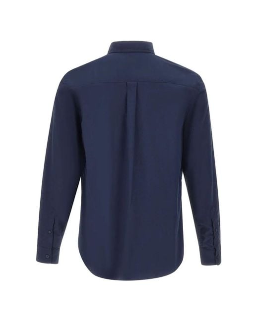 Lacoste Blue Chemise Boutonnée En Popeline for men