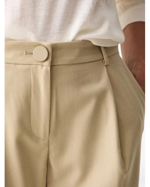 ARMANI EXCHANGE Natural Pleat-Detail Trousers
