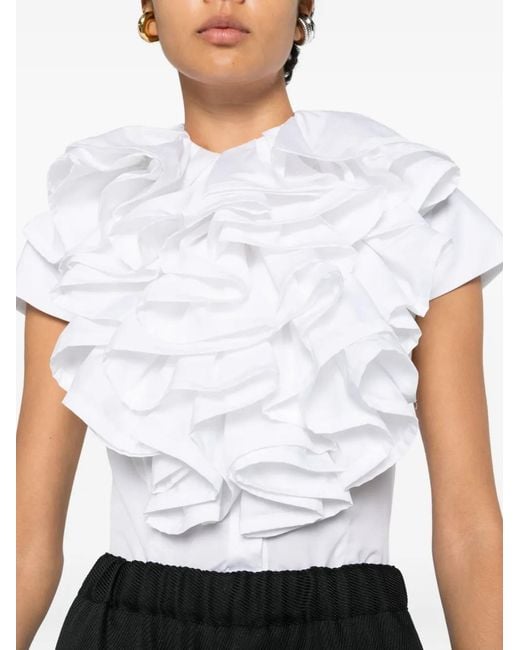 Viktor & Rolf Jabot Blouse in het White
