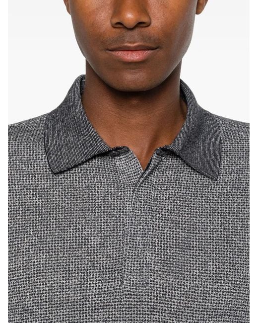 Zegna Gray Short-Sleeves Polo Shirt for men