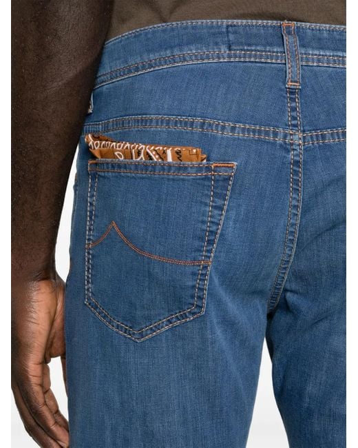 Jacob Cohen Blue Bard Slim-Fit Jeans for men