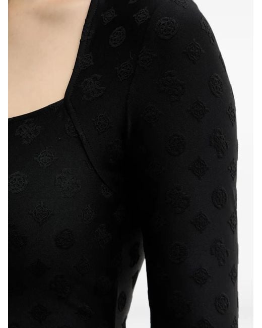 Guess Black Elleona Long-Sleeve Top