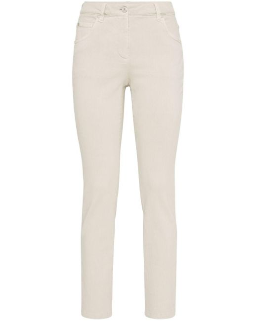 Brunello Cucinelli Natural Mid-rise Skinny Jeans
