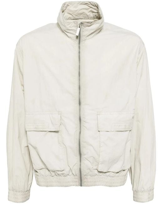 Izzue White Zipped Jacket for men