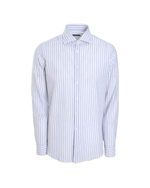 Tombolini Blue Striped Long-Sleeve Shirt for men