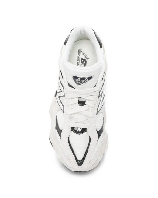 New Balance White 9060 Panelled Sneakers