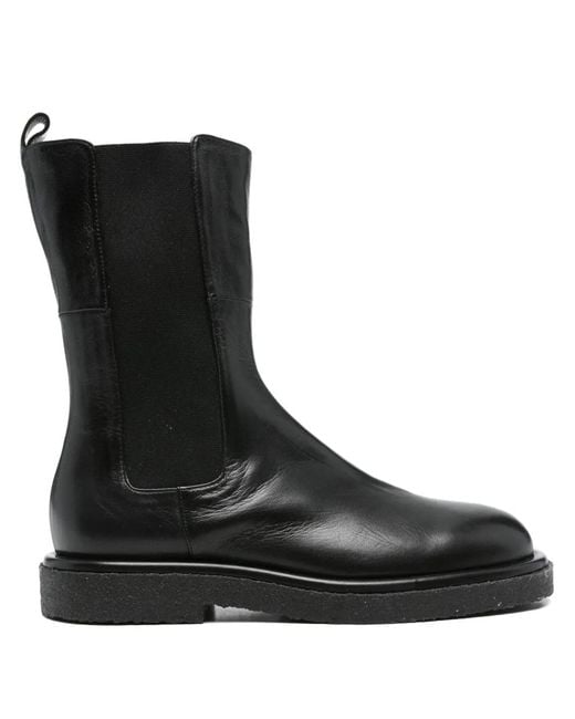 Pomme D ́Or Black Carolee Leather Chelsea Boots