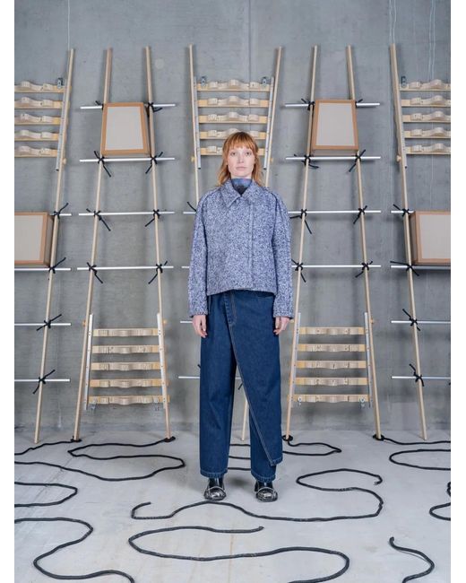 Henrik Vibskov Blue Dartbi Textured Jacket