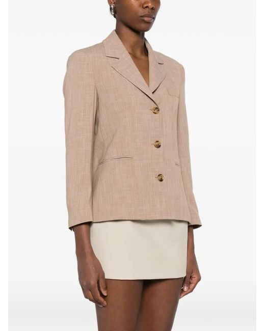 Liu Jo Natural Button-Up Blazer