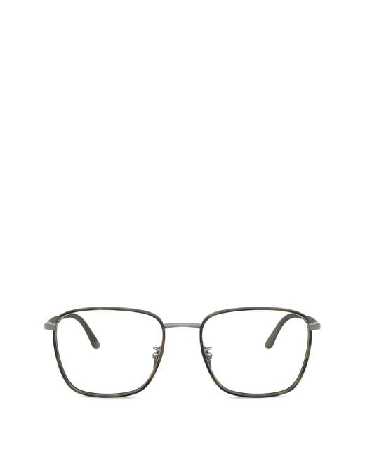 Giorgio Armani Brown Square-Frame Glasses for men