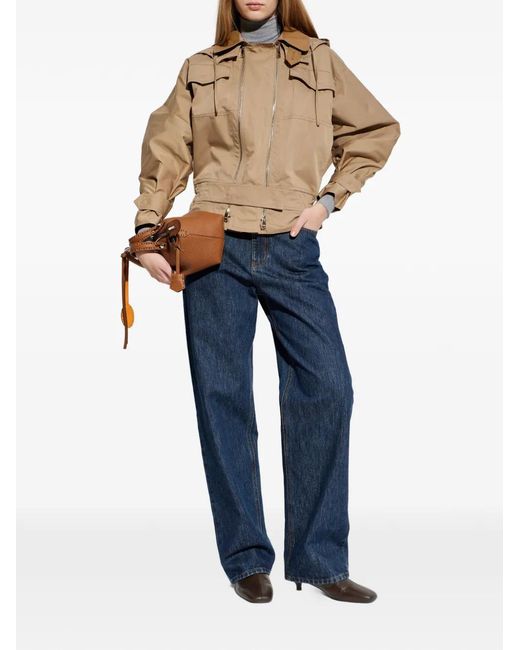 Fendi Natural Logo-Detail Jacket