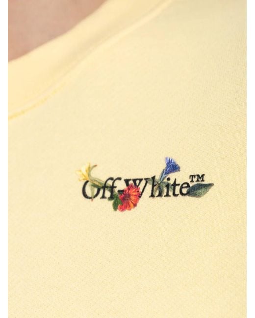 Off-White c/o Virgil Abloh Sweater Met Arrows-Print En Ronde Hals in het Yellow
