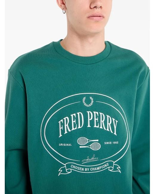 Sweat À Imprimé Graphique Fred Perry pour homme en coloris Green