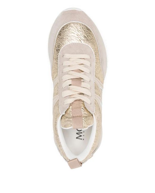 Moncler White Pacey Leather Sneakers