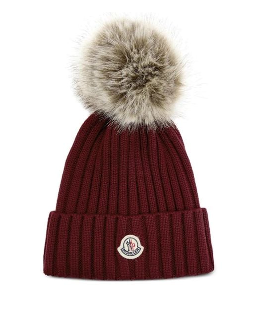 Moncler Red Gerippter Hut