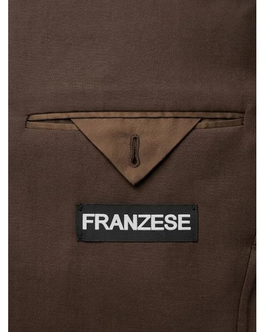 Franzese Collection Brown Patch-Pocket Single-Breasted Suit for men