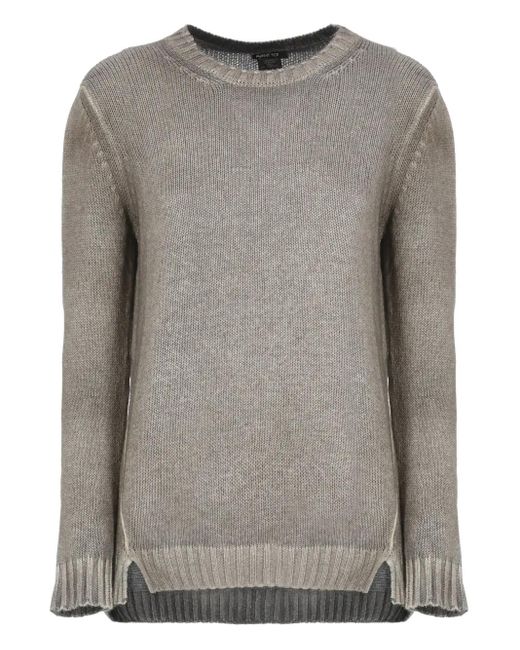 Avant Toi Gray Klassischer Kaschmirpullover