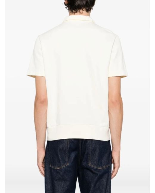 Polo Ralph Lauren White Embroidered-Logo Cotton Polo Shirt for men
