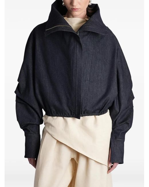 BATAKOVIC Belgrade Blue Funnel-Neck Denim Jacket
