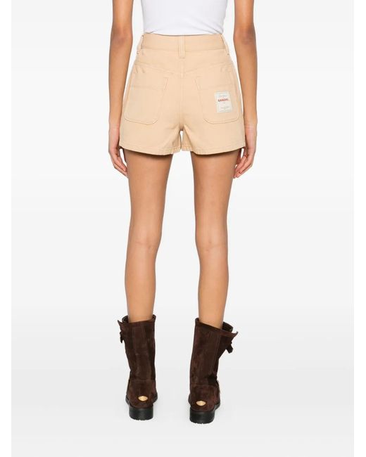 Sandro Natural Pocket Cotton Shorts