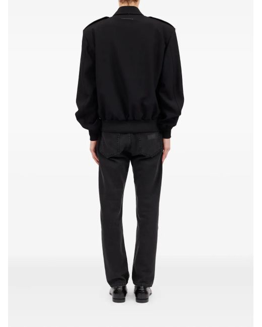Veste En Laine À Col Pointu MM6 by Maison Martin Margiela pour homme en coloris Black